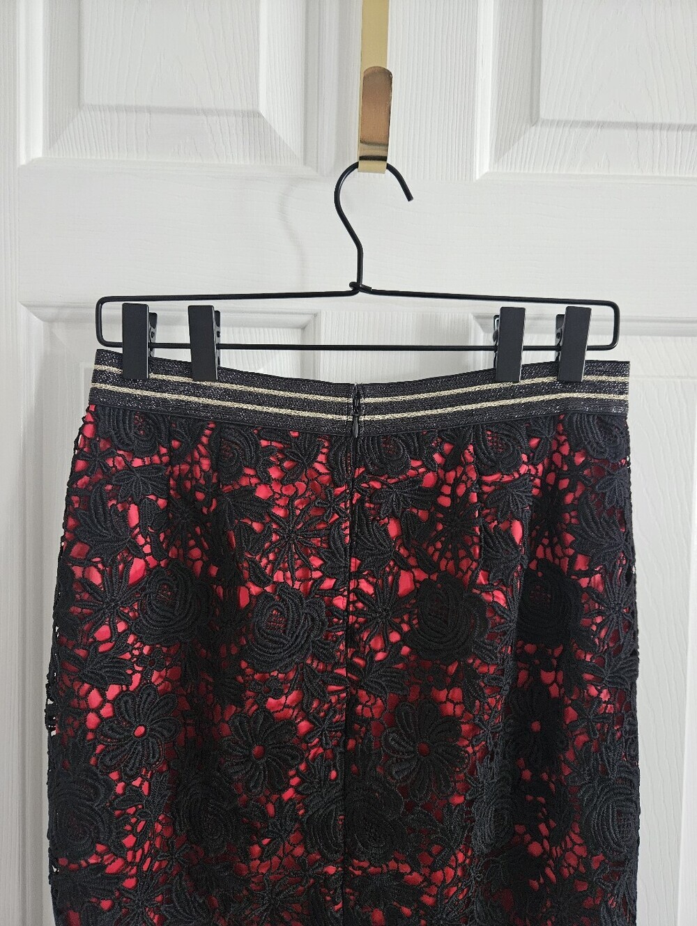 NWOT RSVP By Talbots Petite Crochet Lace Sheath Midi Pencil Skirt - Picture 9 of 11